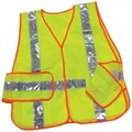 1236 Lime Economy Mesh Chevron Reflective Vest